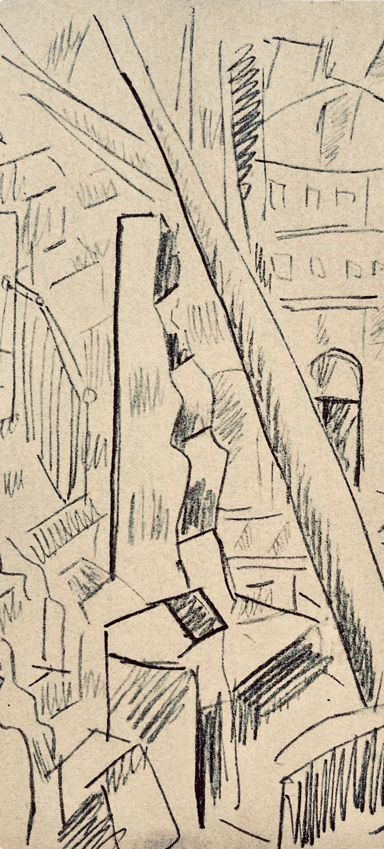 Léger, Verdun détruit, Dessins de Guerre 1915-16 (after) - Cubist Print by Fernand Léger