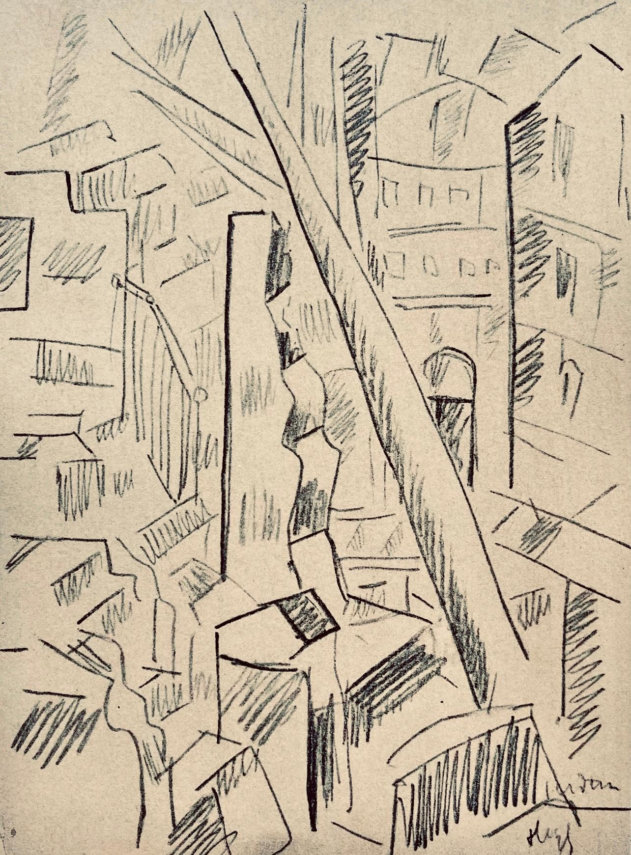 Fernand Léger Figurative Print - Léger, Verdun détruit, Dessins de Guerre 1915-16 (after)