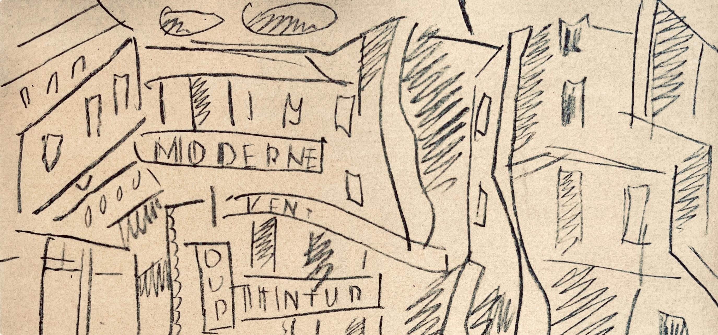 Léger, Verdun: La place d'Armes, Dessins de Guerre 1915-16 (after) - Print by Fernand Léger