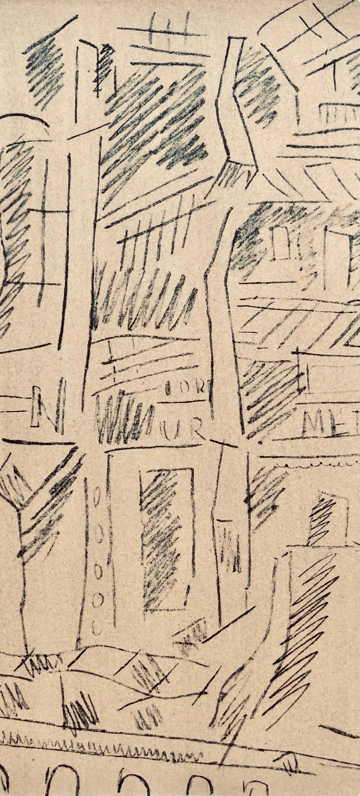 Léger, Verdun: La place d'Armes, Dessins de Guerre 1915-16 (after) - Cubist Print by Fernand Léger