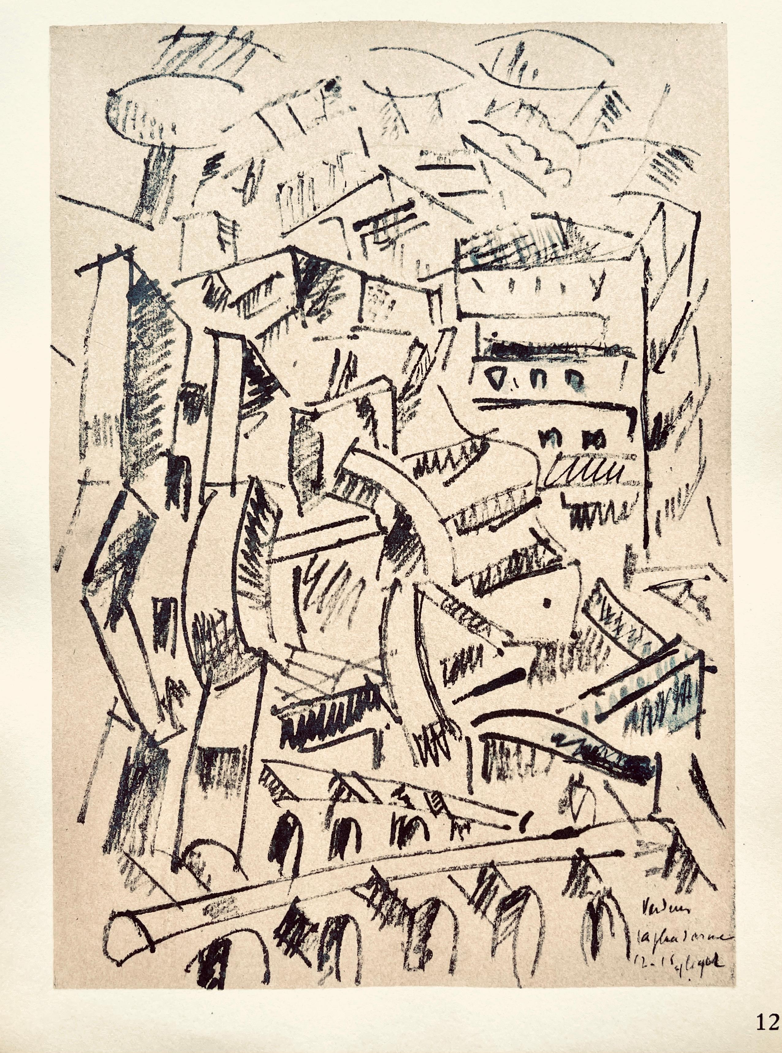 Lithograph, stencil on vélin paper. Paper Size: 10 x 7.75 inches. Inscription: Signed in the plate and unnumbered, as issued. Notes: From the folio, Fernand Léger, Dessins de Guerre 1915-16, 1956. Published by Berggruen et Cie, Paris; printed by