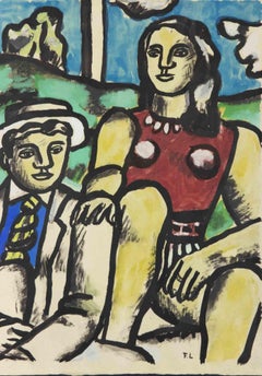 Les Amoureux - Lithographie d'après Fernand Léger - 1959