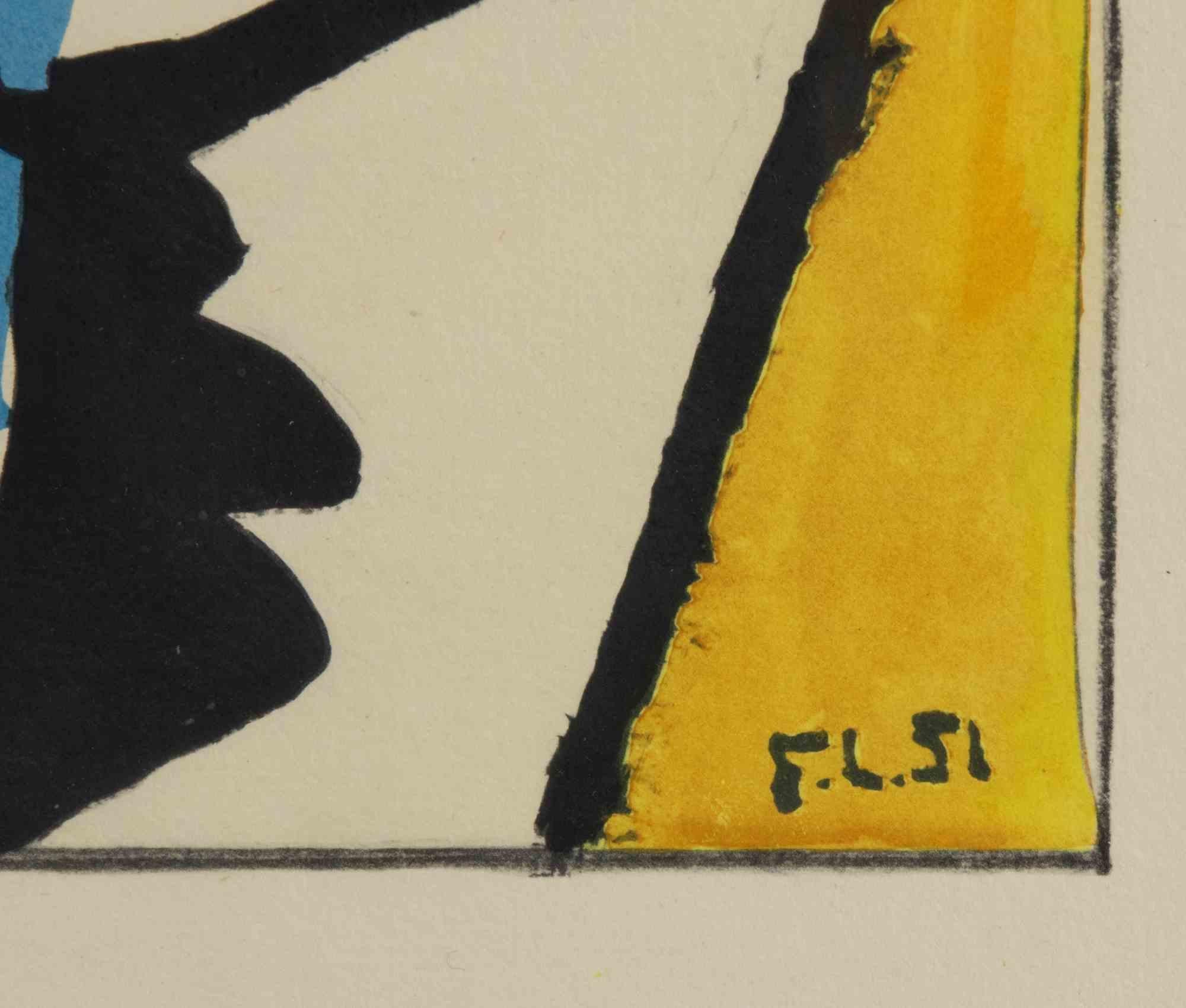 Les Buches - Lithograph after Fernand Léger - 1959 For Sale 2