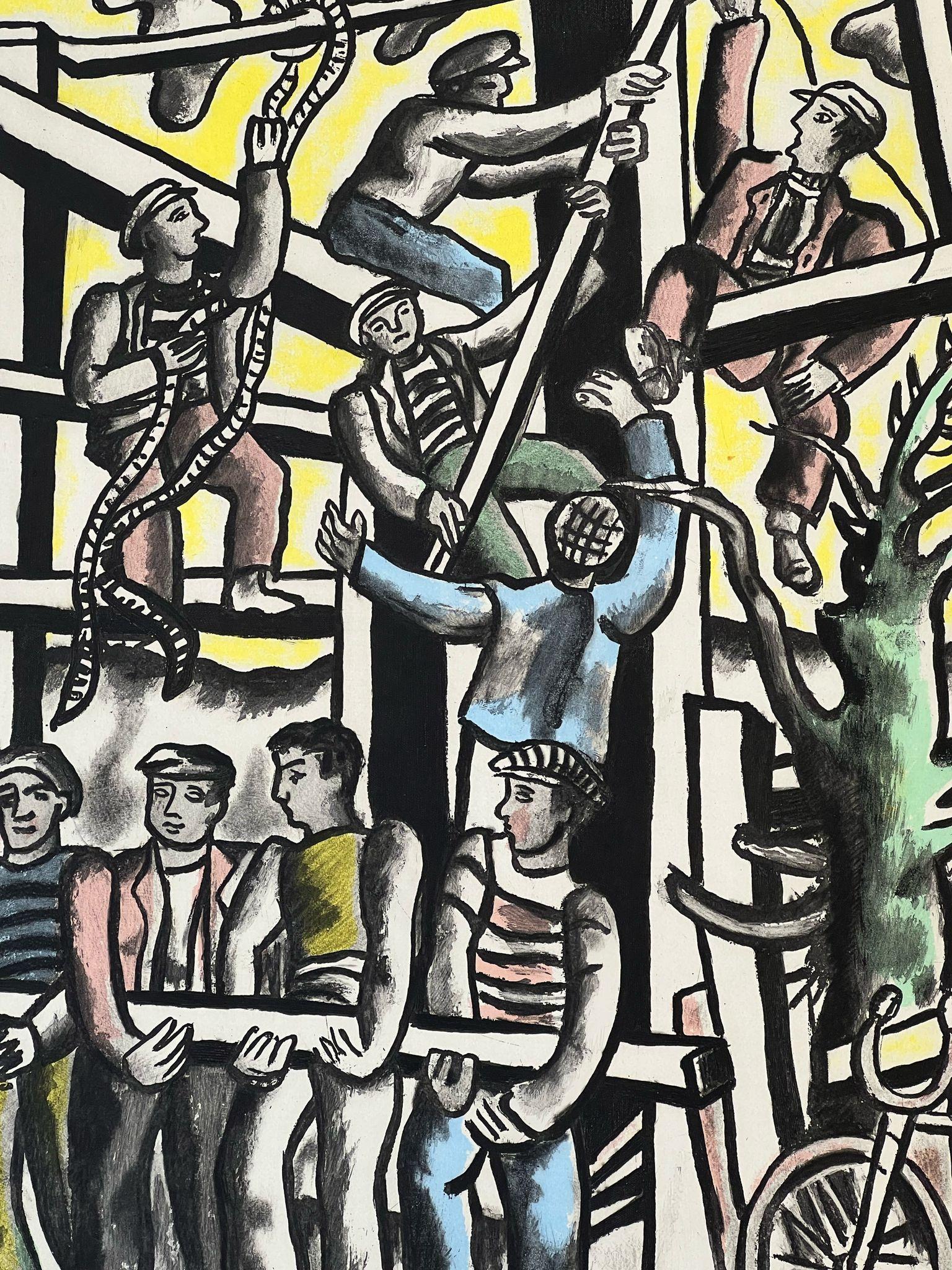 Les Constructeurs - Abstrait Print par Fernand Léger