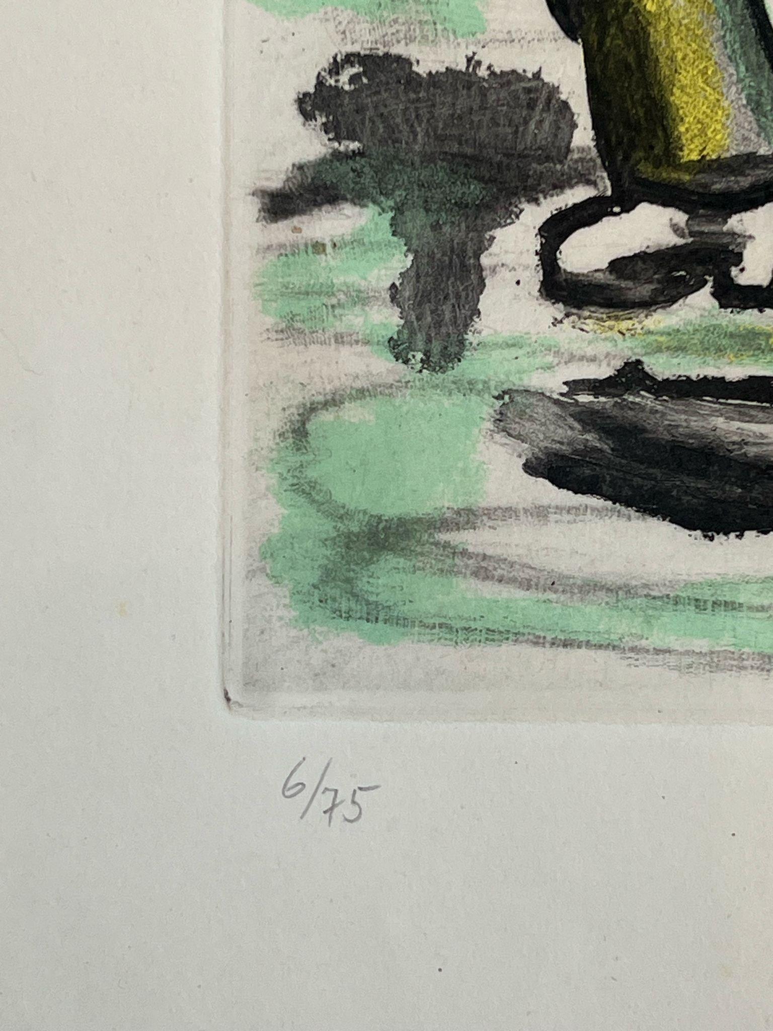 Les Constructeurs - Beige Abstract Print par Fernand Léger