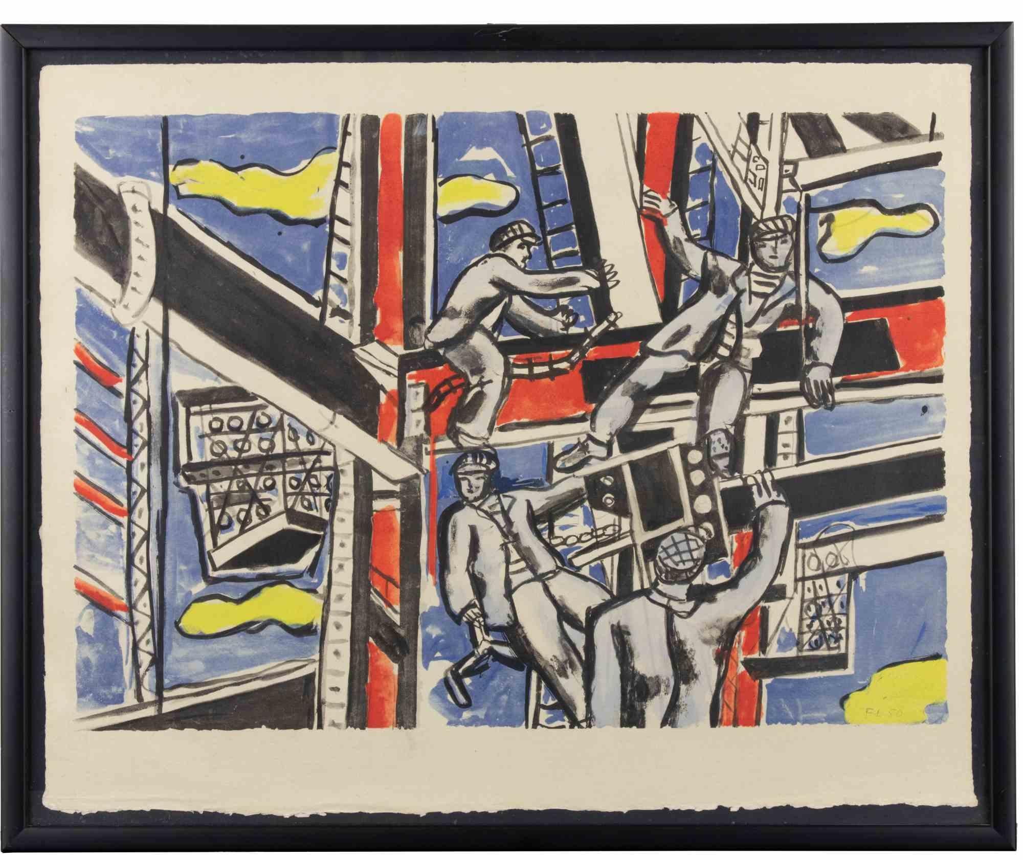 Litografía realizada según Fernand Léger en 1959, sobre papel Moulin Richard de Bas.

Monograma en la placa. Dimensión de la imagen 47,5x33,5 cm.

Pertenece a la suite "Contrastes", impresa por Daniel Jacomet y publicada por "Au Vent