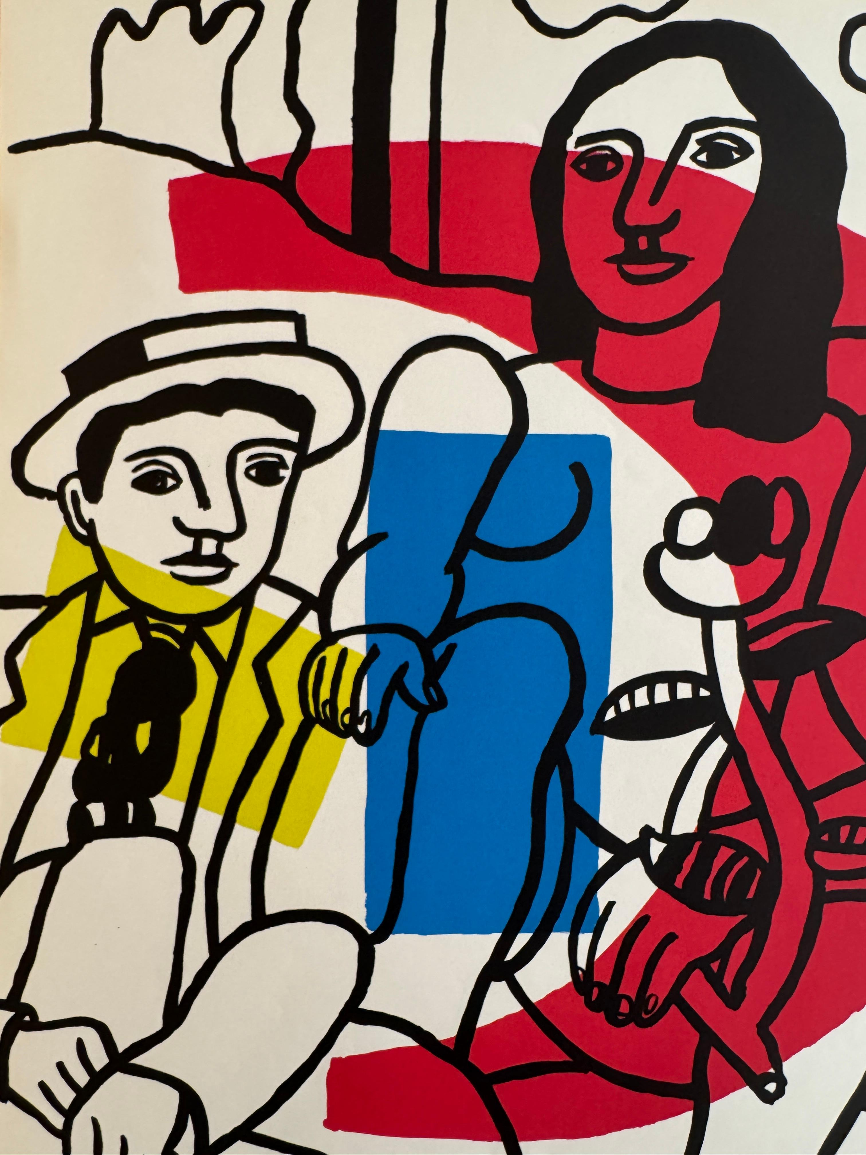 Les Deux Amoureux, Musee de Lyon, Lithograph, 1955 For Sale 1