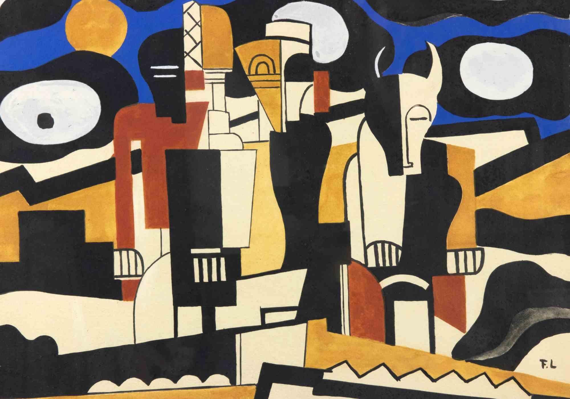 Maquette pour la Création du Monde - Lithographie d'après Fernand Léger - 1959 en vente 1