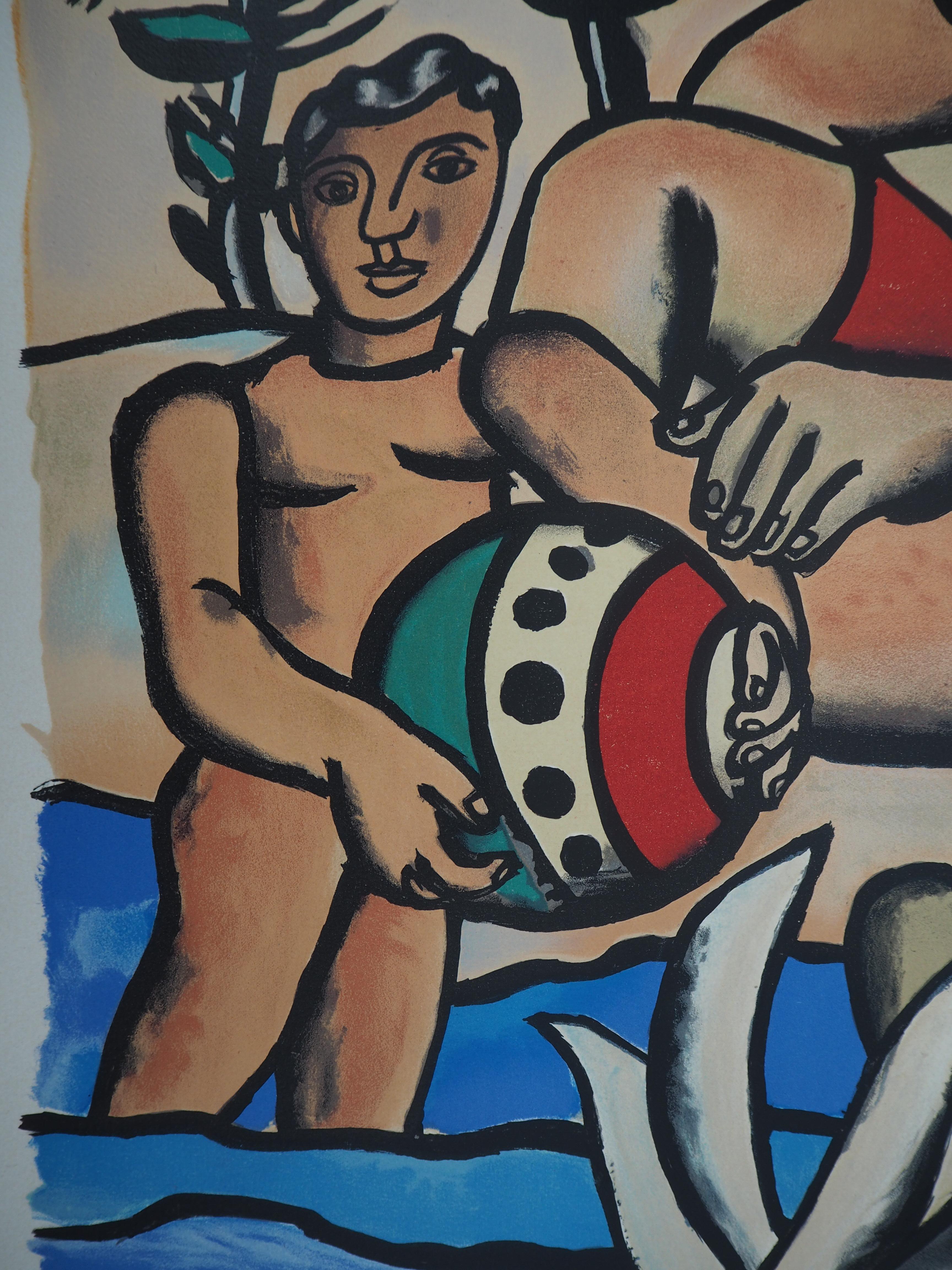 Mother and her two boys - Lithograph, 1953 - Modern Print by Fernand Léger