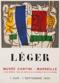 Vintage Musée Cantini by Fernand Leger lithographic poster