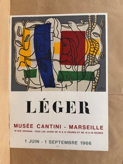 Musée Cantini lithographic poster by Fernand Leger, 1966