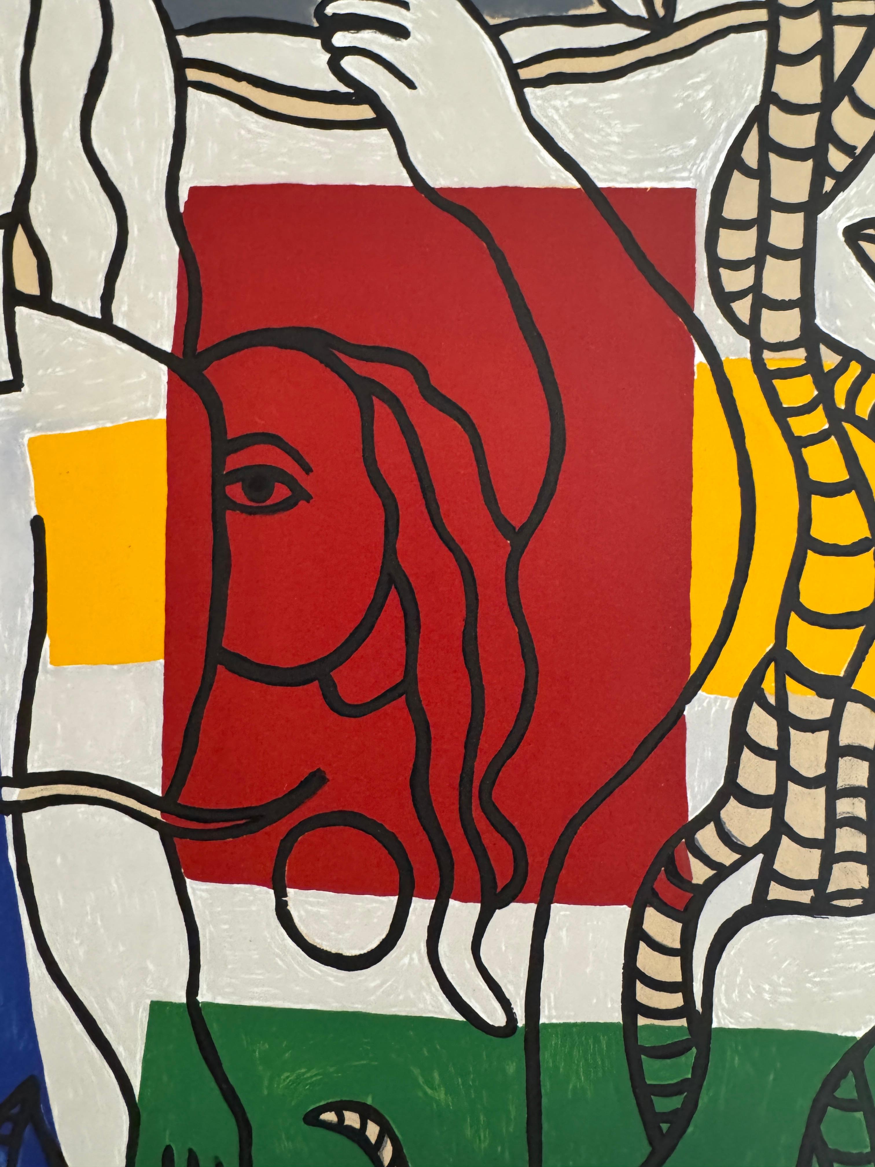Lithografisches Plakat des Musée Cantini von Fernand Leger, 1966 (Abstrakt), Print, von Fernand Léger