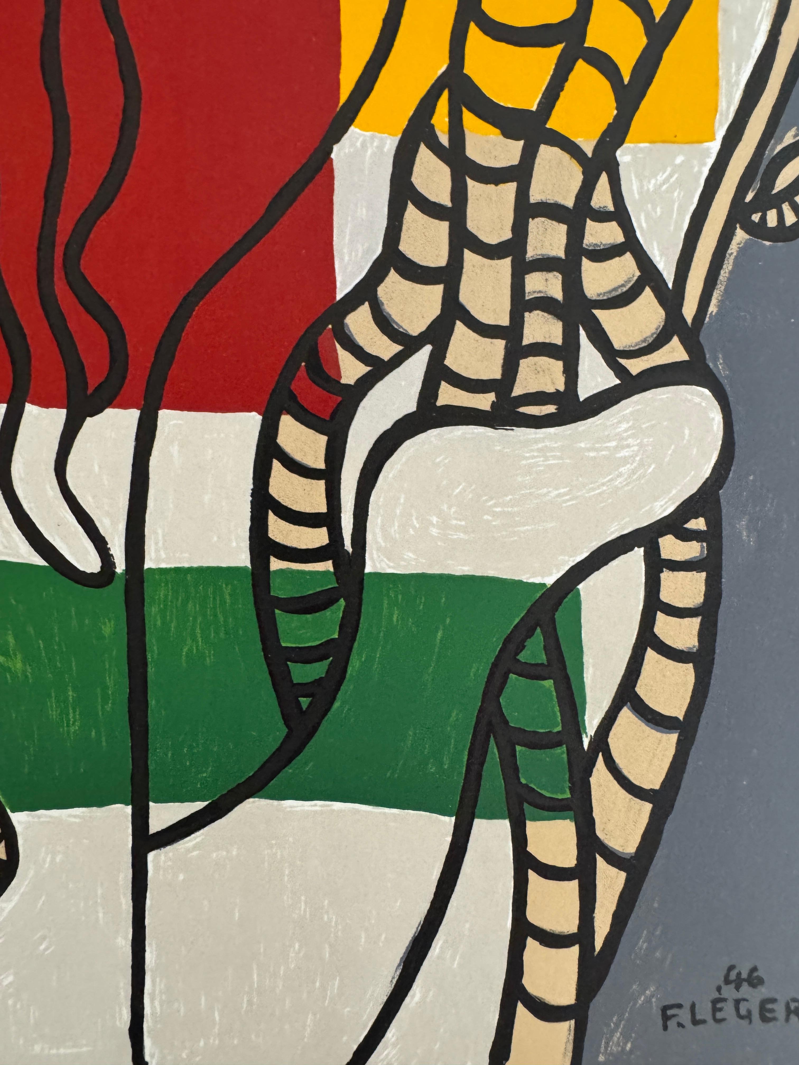 Lithografisches Plakat des Musée Cantini von Fernand Leger, 1966 (Beige), Print, von Fernand Léger
