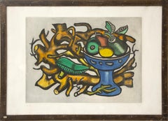Nature morte à la Coupe de Fruit - Lithograph by F. Léger - 1950s