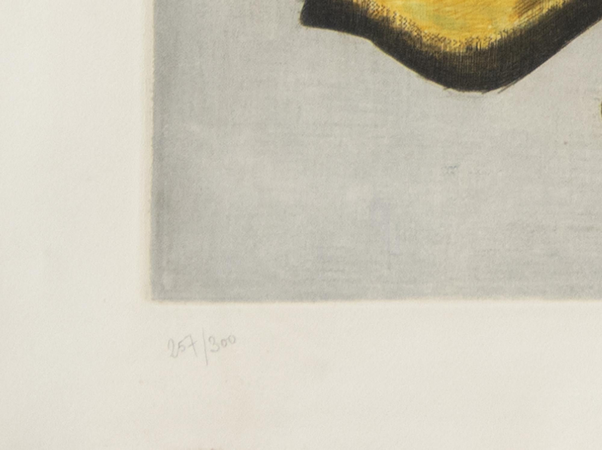 Nature morte à la Coupe de Fruit - Lithographie von F. Léger - 1950er Jahre (Beige), Still-Life Print, von Fernand Léger