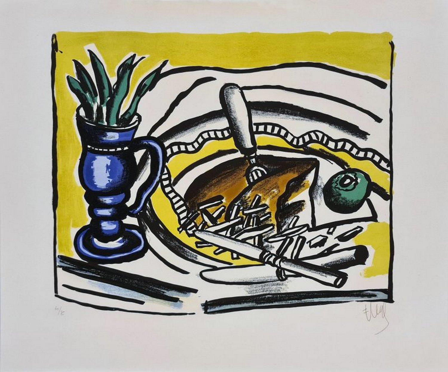 Fernand Léger Abstract Print - Nature morte au vase bleu 