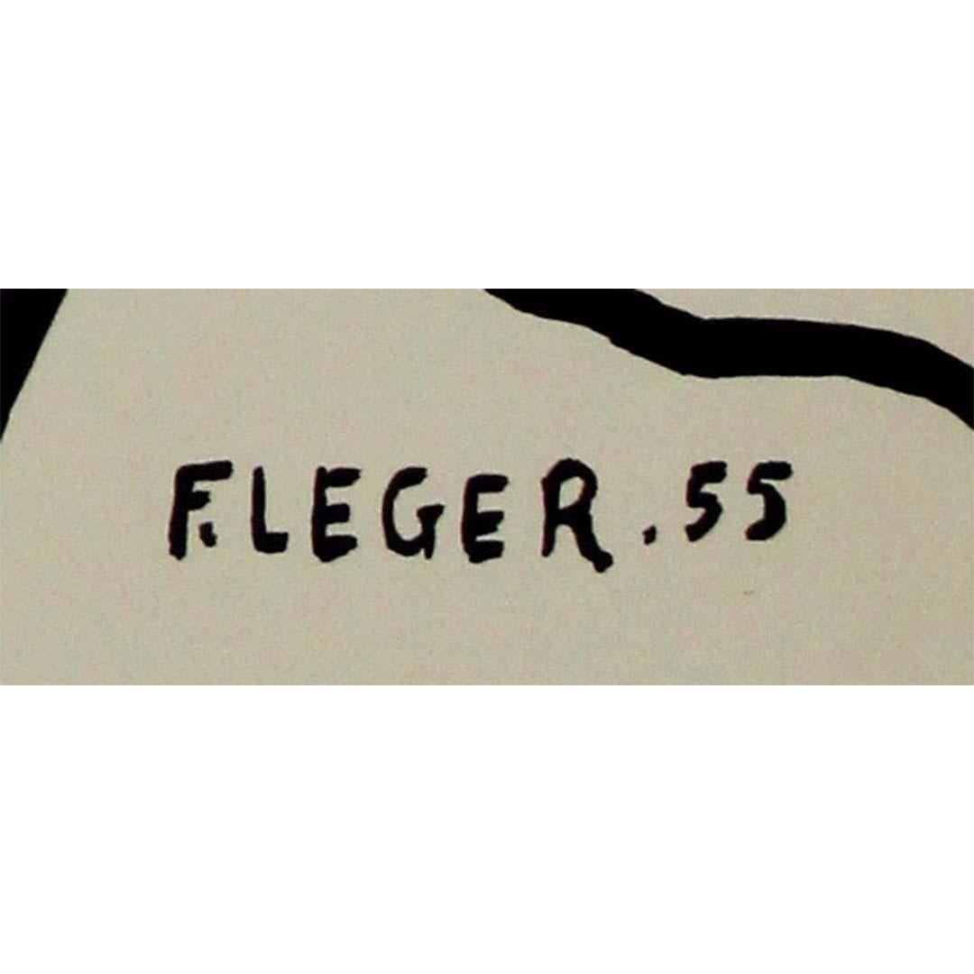 Original 1955 exhibition poster by Fernand Léger - Festival Lyon Charbonnieres For Sale 2