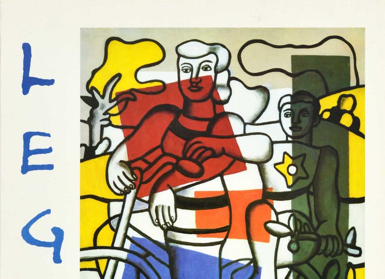 Original Vintage Exhibition Poster Fernand Leger Fundacion Juan March Cycling - Print by Fernand Léger