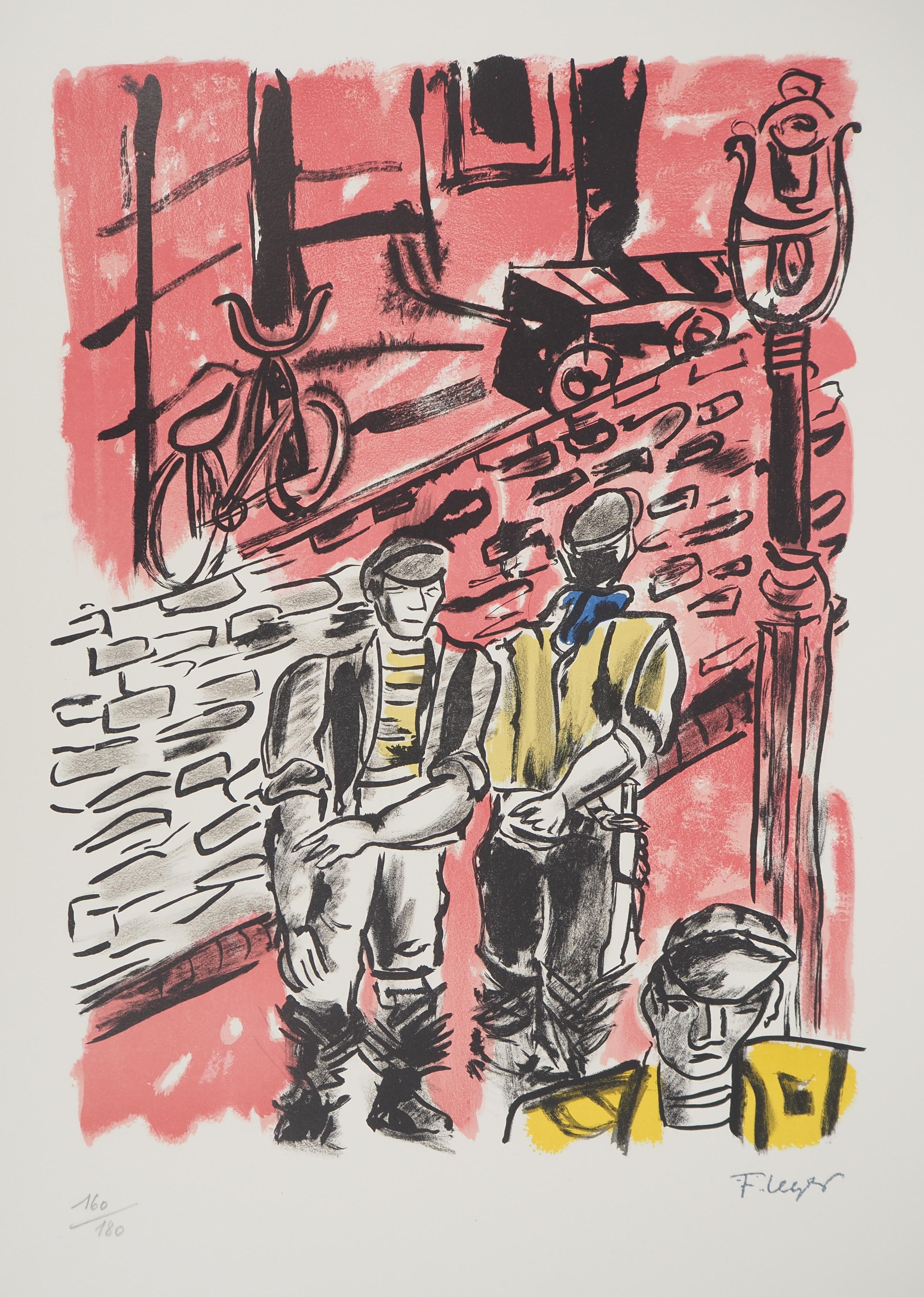 Paris :  Dantzig's street - Original lithograph, HANDSIGNED, 1959 - Modern Print by Fernand Léger