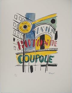Paris, Montparnasse - Original lithograph, HANDSIGNED, 1959