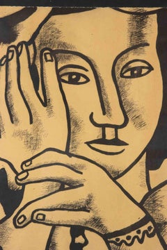 Portrait de Nadia - Lithographie d'après Fernand Léger - 1959