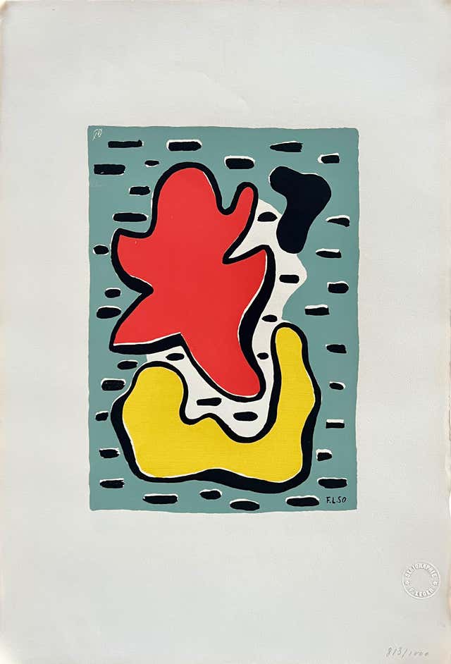 Fernand LEGER (d'aprés) : Portait de femme. Sérigraphie couleur Fernand LEGER (d'aprés) : Portait de femme. Sérigraphie couleur