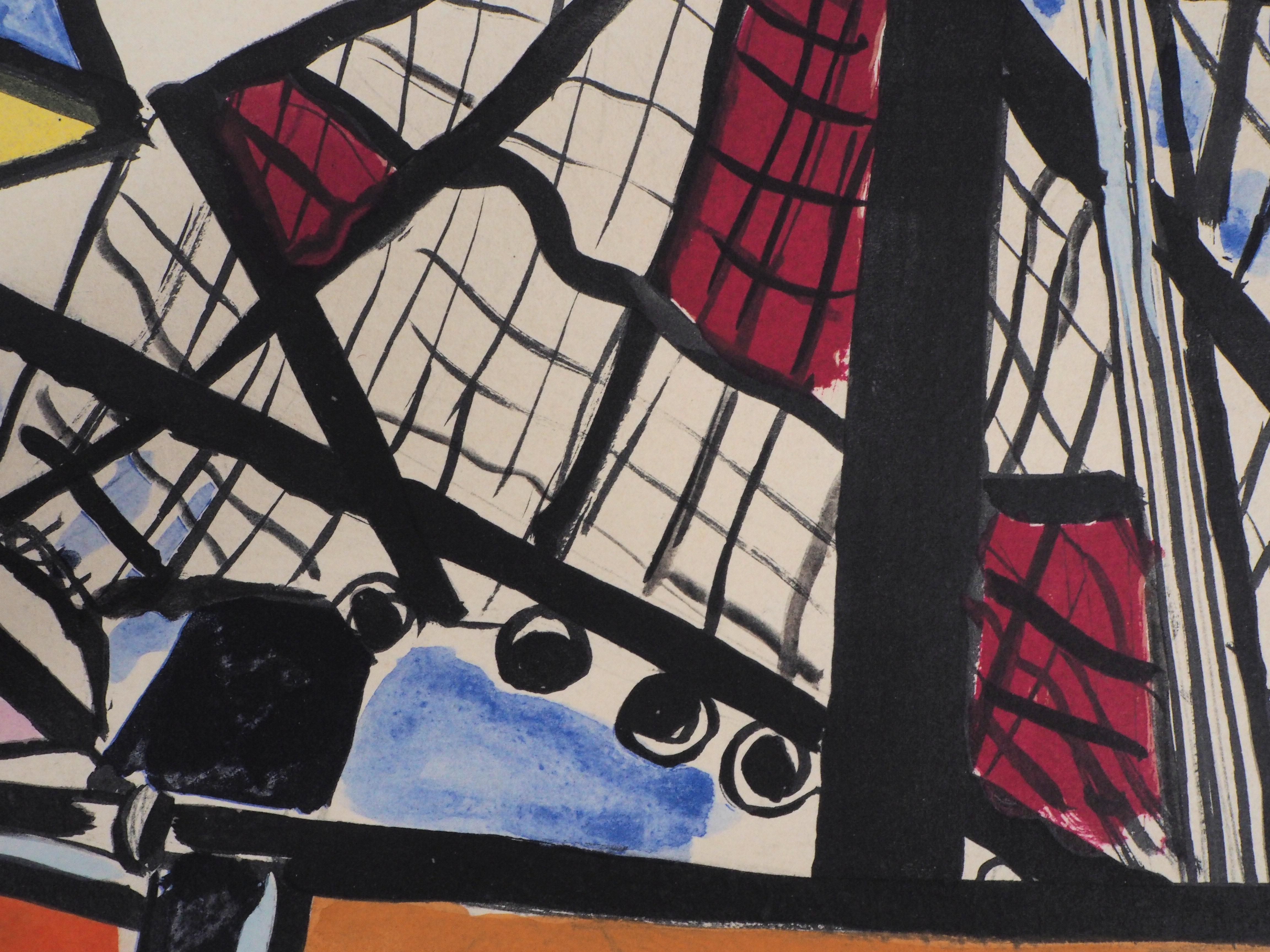 Théière : Le Samovar - Lithographie et pochoir, 1959 - Noir Figurative Print par Fernand Léger