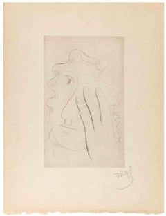 Tete de Femme - Gravure de Fernand Léger - 1949