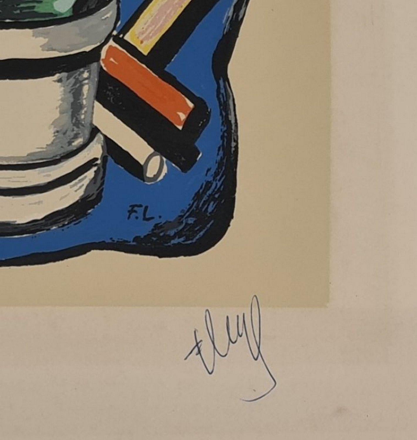 Tête et cactus - Print di Fernand Léger