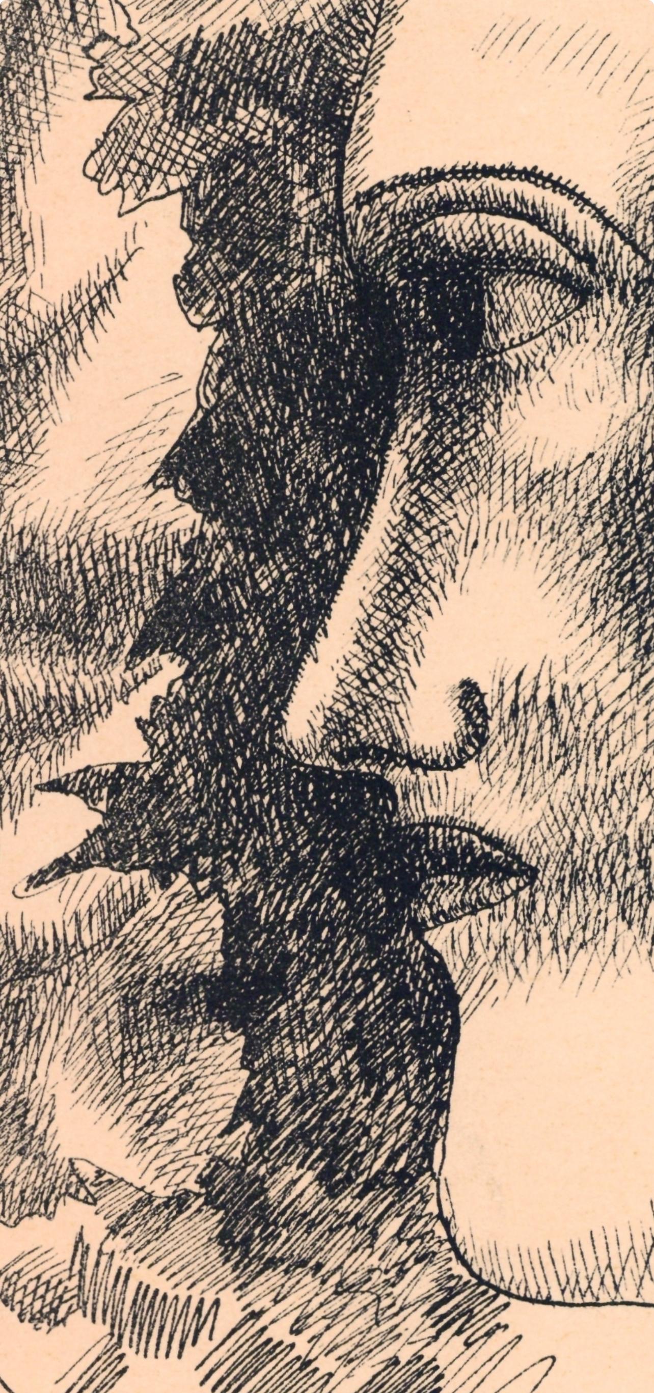 Tête et Feuille, Verve: Revue Artistique et Littéraire - Beige Landscape Print by Fernand Léger