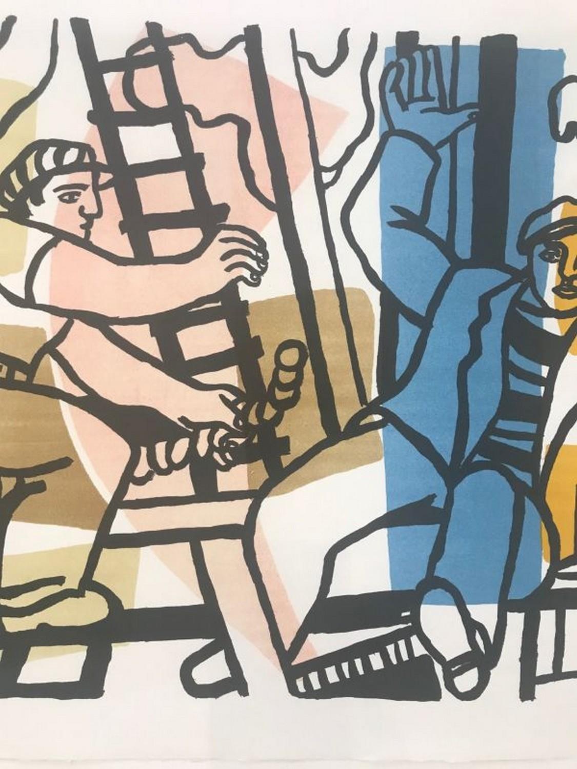 The Builders  - Print by Fernand Léger