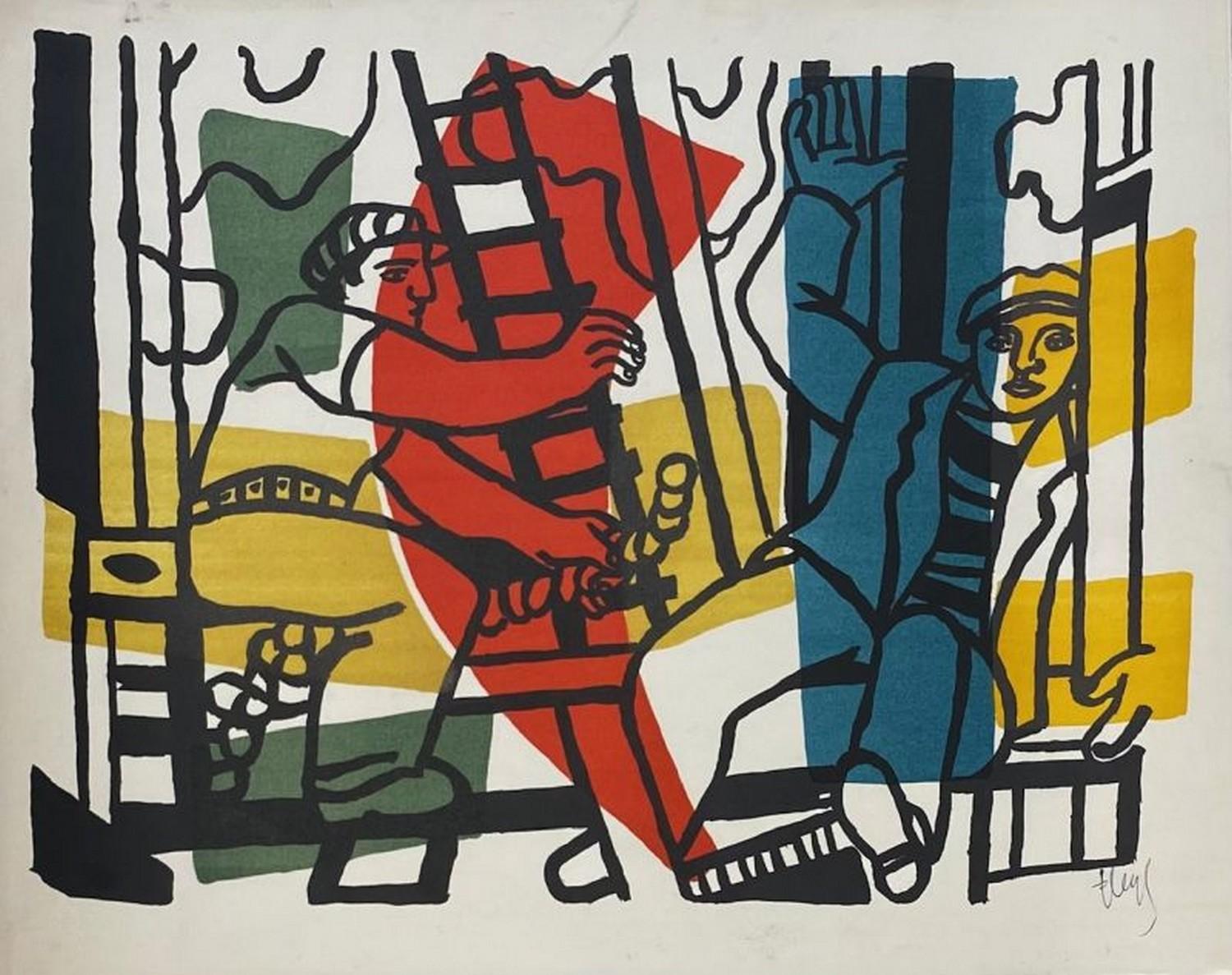 Fernand Léger Abstract Print - The builders 