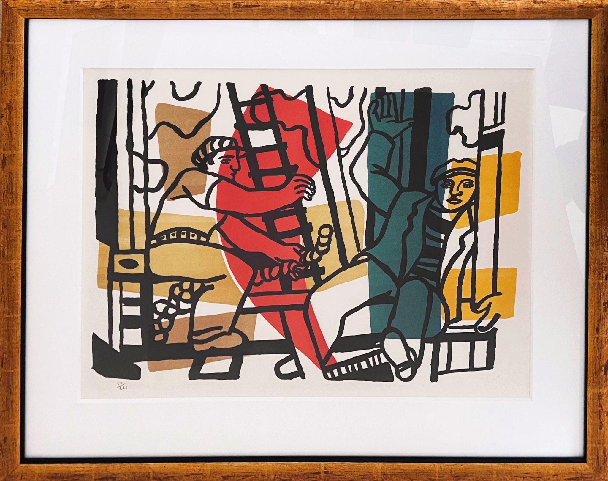 Abstract Print di Fernand Léger - The builders