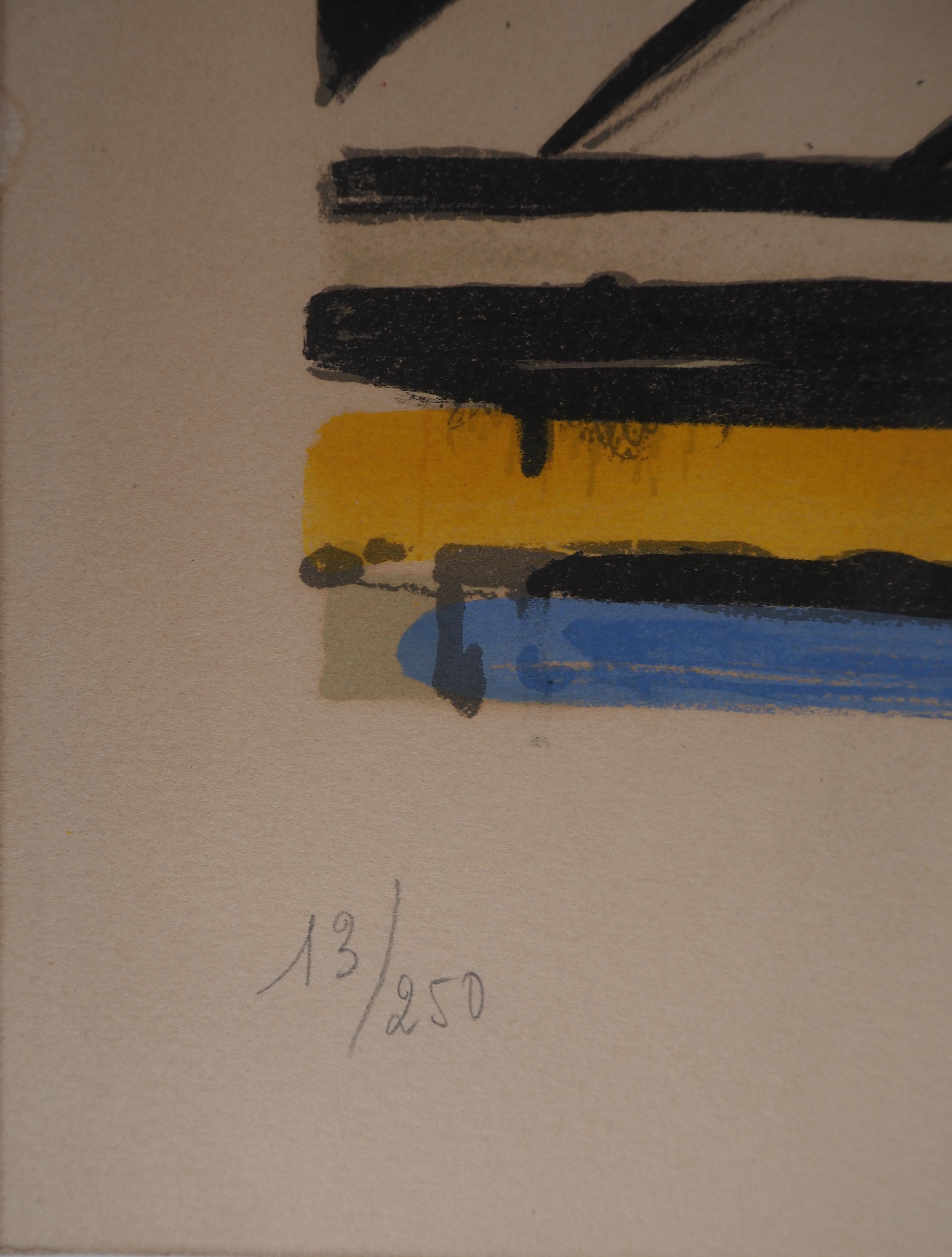 I costruttori (Grattacielo) - Litografia originale (Mourlot) 1