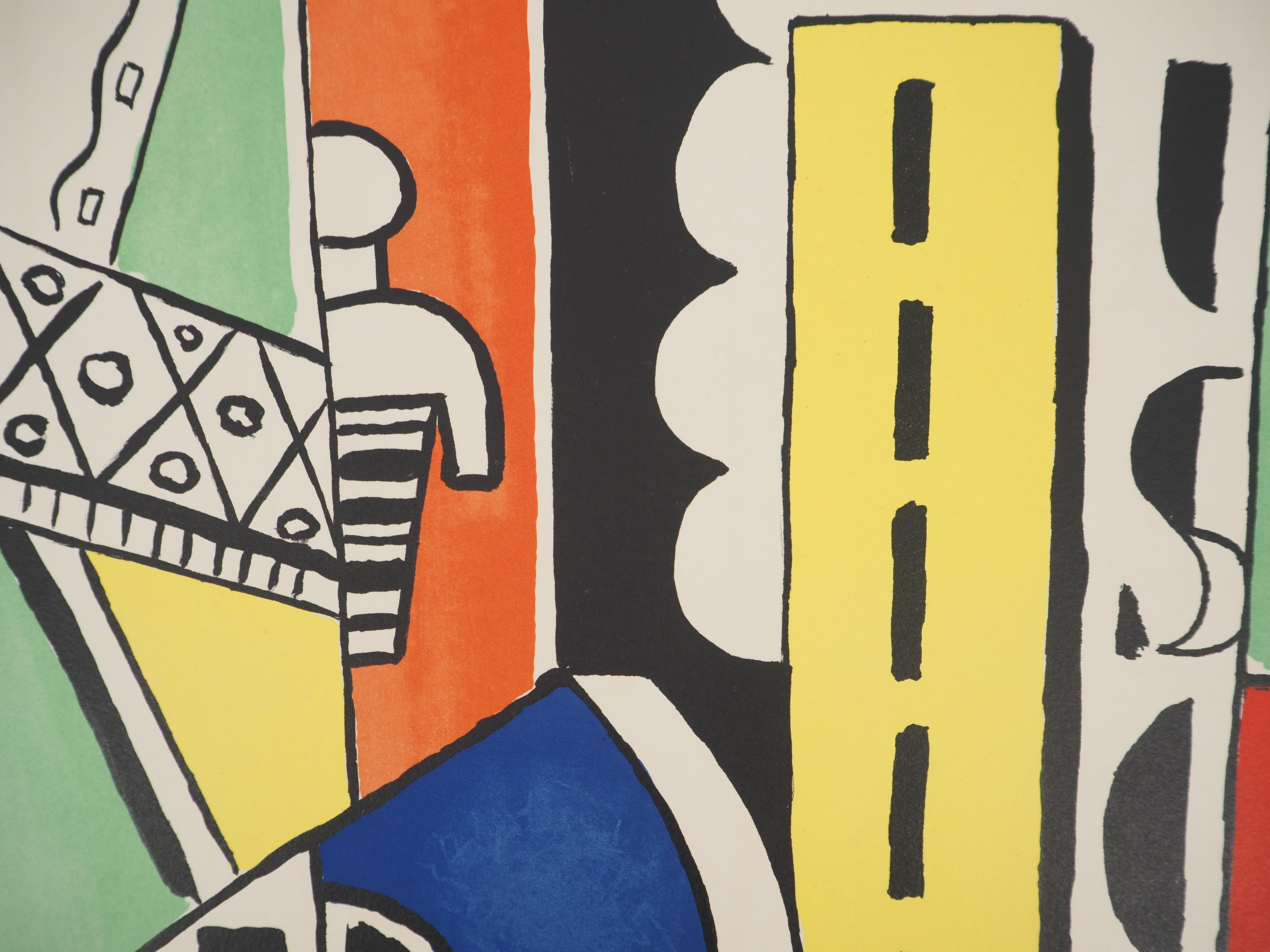 Fernand Léger
Man in the city, 1959

Original lithograph (Atelier Mourlot)
Signed with the artist's stamp
Limited to 180 copies (Here numbered 160)
On Arches vellum  66 x 50.5 cm (c. 25.9 x 19.6 in)

REFERENCES :
- Catalog raisonne Saphire p.