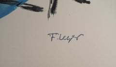 The city, The umbrellas - Original lithograph, HANDSIGNED, 1959