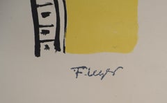 The city, The Viaduct - Original lithograph, HANDSIGNED, 1959