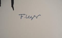 The city, Woman powdering herself - Original lithograph, HANDSIGNED, 1959