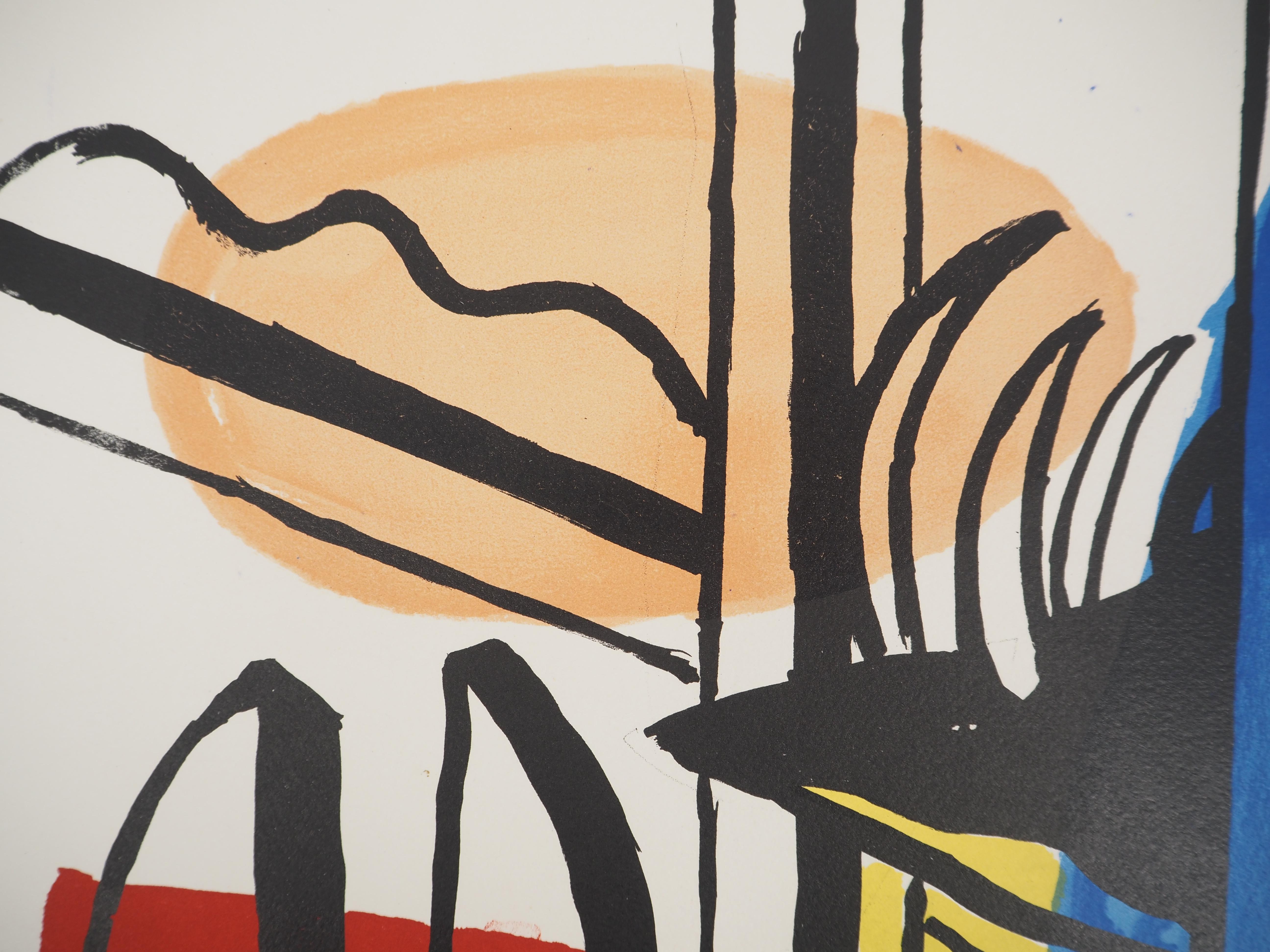 Fernand Léger
Woman powdering herself, 1959

Original lithograph (Atelier Mourlot)
Signed with the artist's stamp
Limited to 180 copies (Here numbered 160)
On Arches vellum  66 x 50.5 cm (c. 25.9 x 19.6 in)

REFERENCES :
- Catalog raisonne Saphire