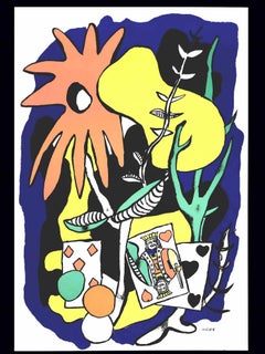The King of Hearts - Original Lithograph by Fernand  Leger - 1940s