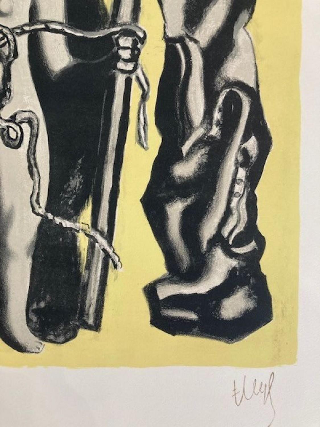 Woman on yellow background  - Print by Fernand Léger