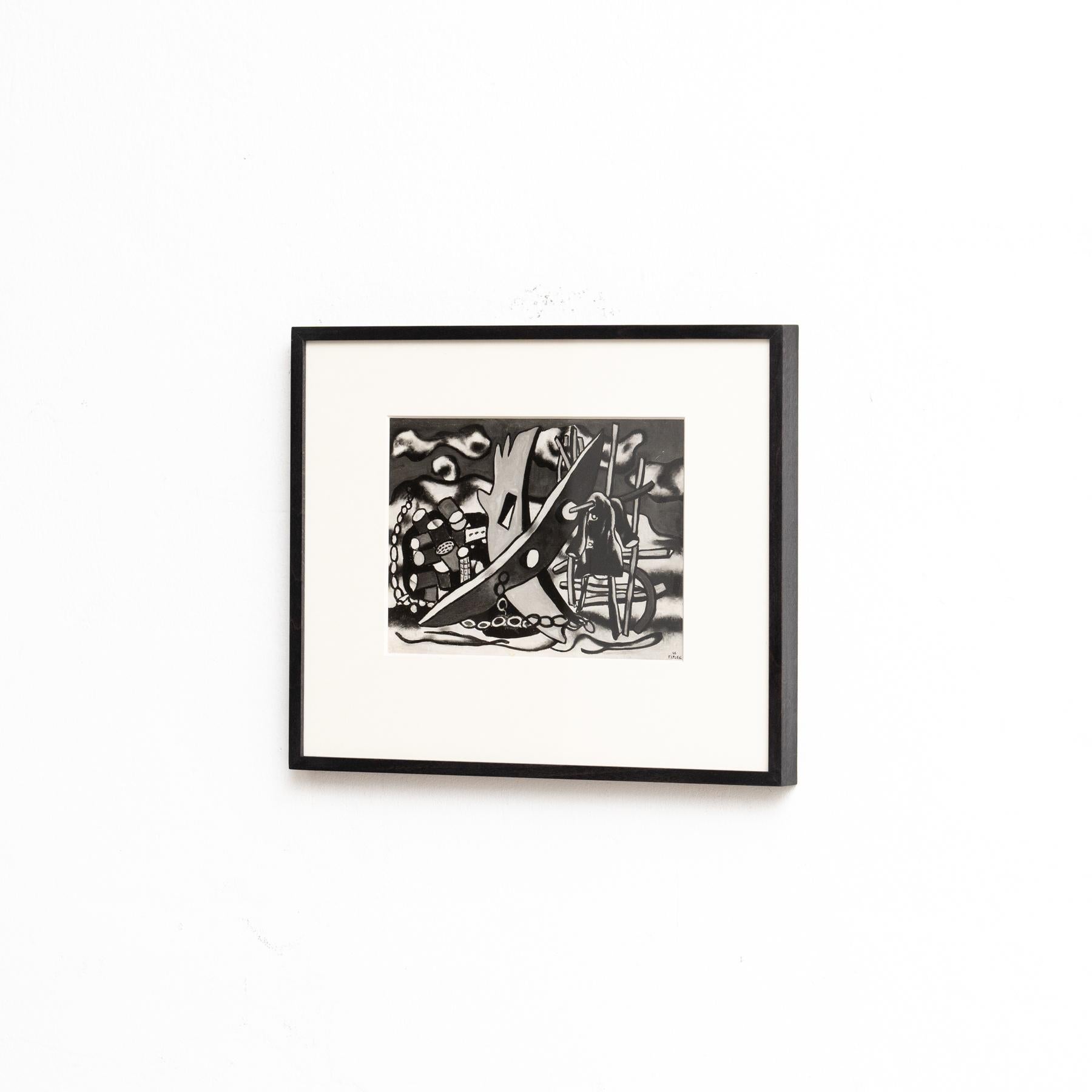 Fernand Leger: „Romantische Landschaft“, Archivfotografie, 1969 (Moderne der Mitte des Jahrhunderts) im Angebot