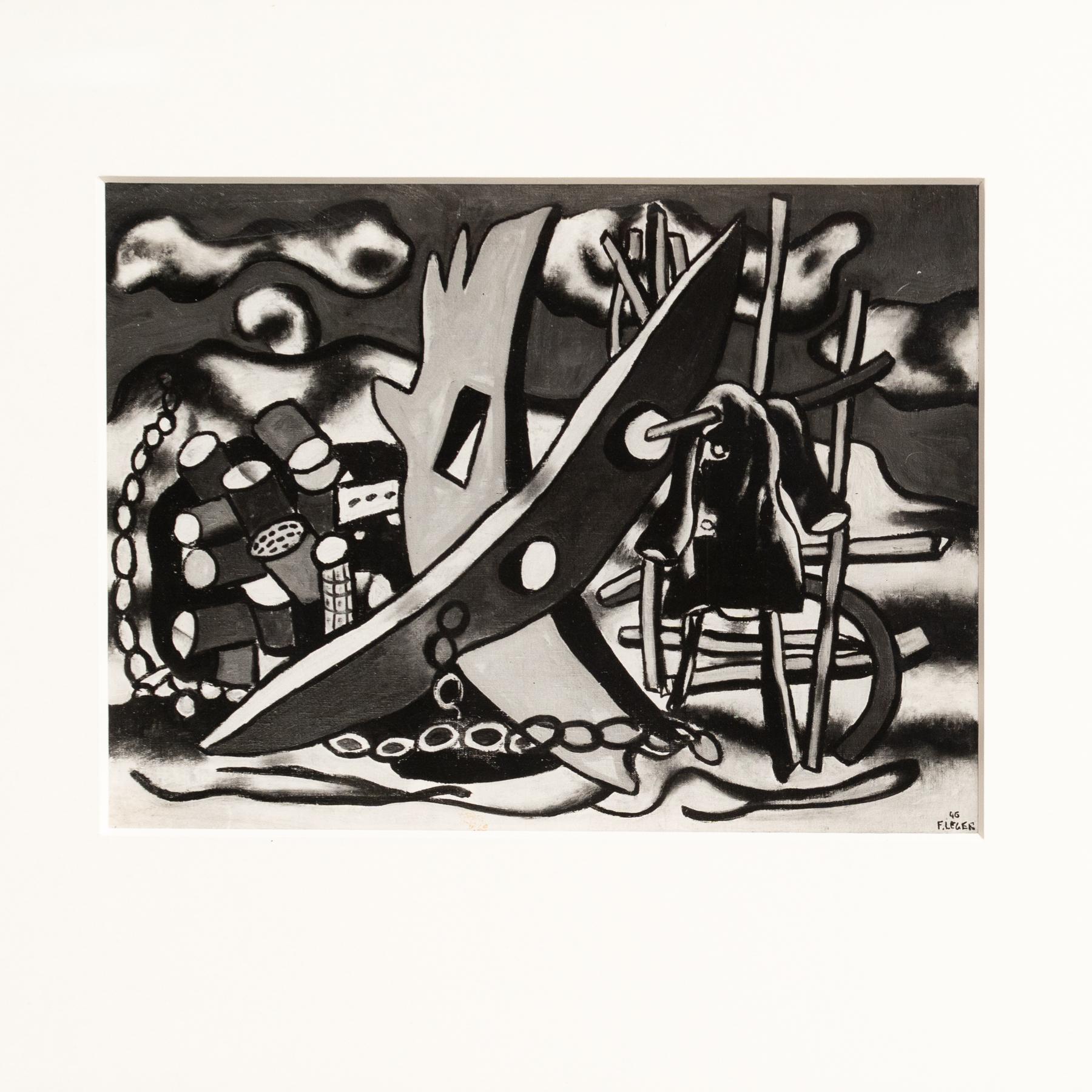 Fernand Leger: „Romantische Landschaft“, Archivfotografie, 1969 im Zustand „Gut“ im Angebot in Barcelona, Barcelona