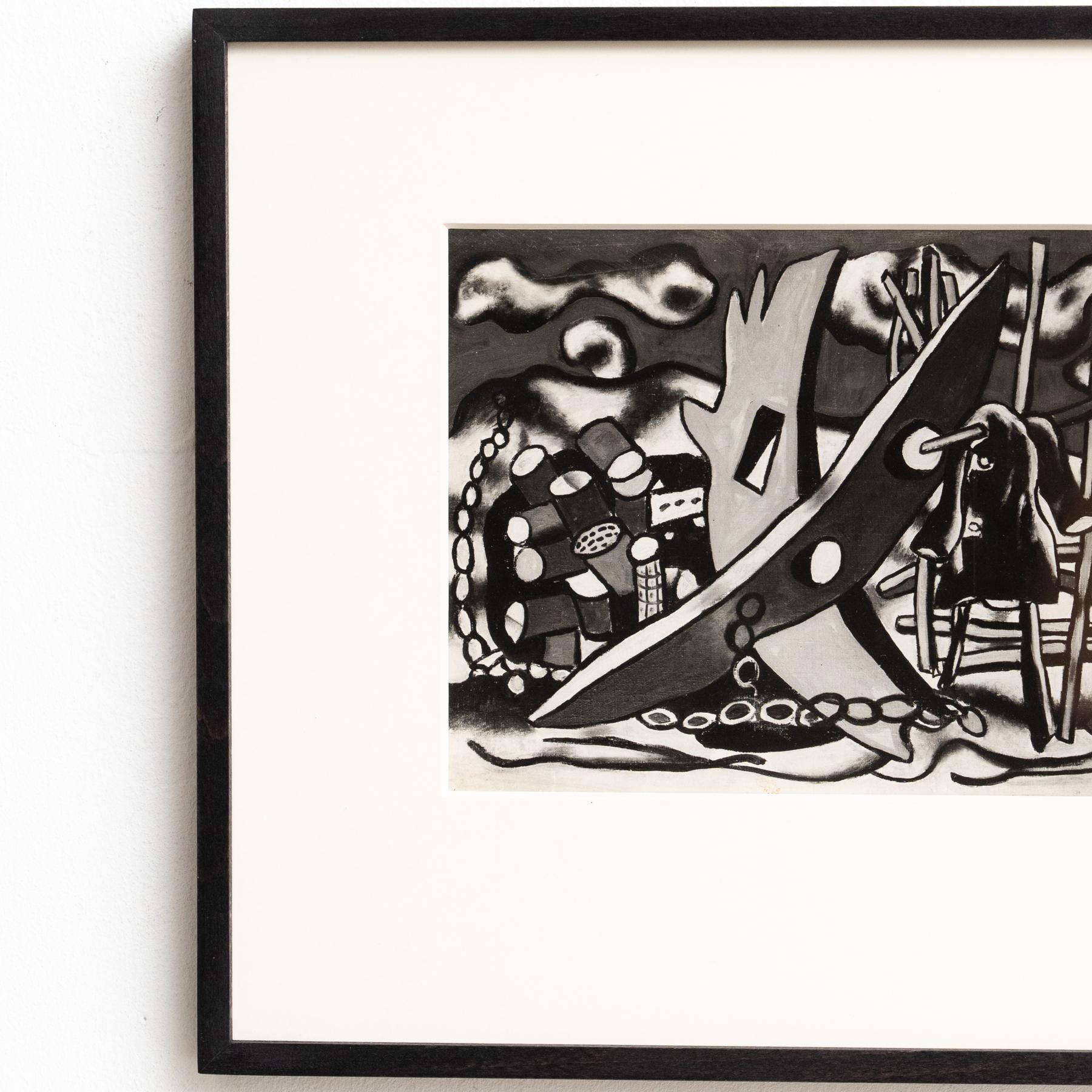 Fernand Leger: „Romantische Landschaft“, Archivfotografie, 1969 (Mitte des 20. Jahrhunderts) im Angebot