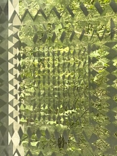 Fernand Mann Vintage Op Art Silk Screened Mirror by Modern Classics New York