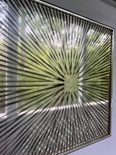 Fernand Mann Vintage Op Art Silk Screened Mirror by Modern Classics New York