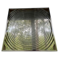 Fernand Mann Vintage Op Art Silk Screened Mirror by Modern Classics New York
