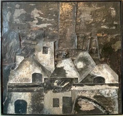 Arte Outsider Francés Brut Técnica Mixta Zinc Ensamblaje Escultura Collage Pintura
