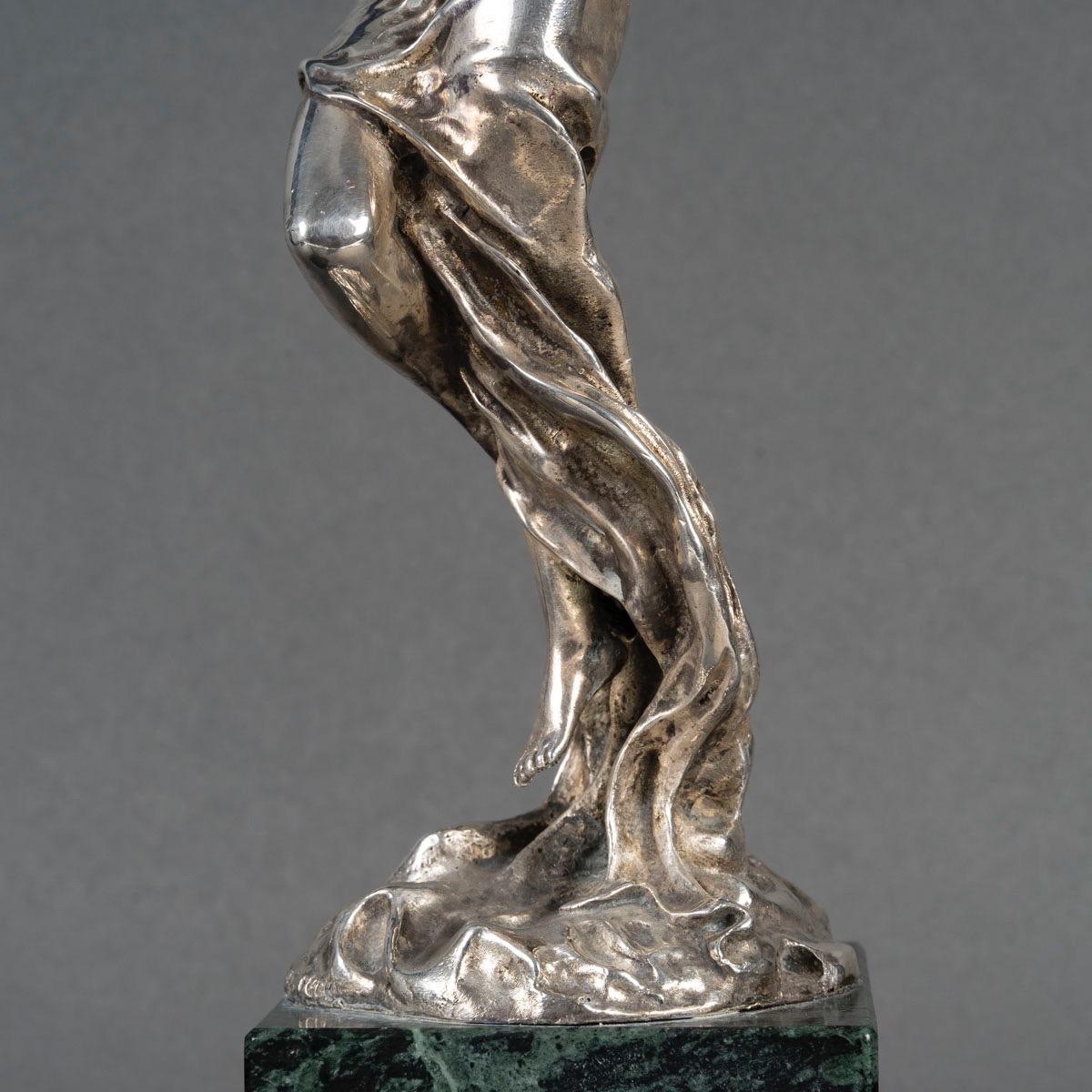 Fernand Ouillon-Carrère (1879-1959) Lámpara Loïe Fuller A Veilleuse de bronce, c.1900 en venta 3