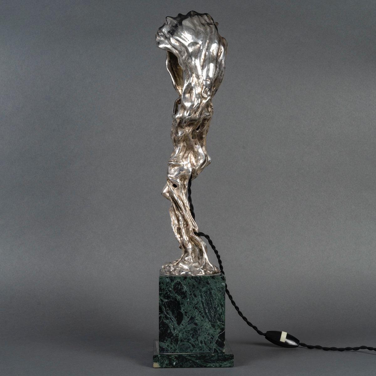 Fernand Ouillon-Carrère (1879-1959) Lámpara Loïe Fuller A Veilleuse de bronce, c.1900 Patinado en venta
